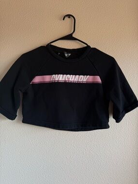 Gymshark Black Cropped Sweatshirt